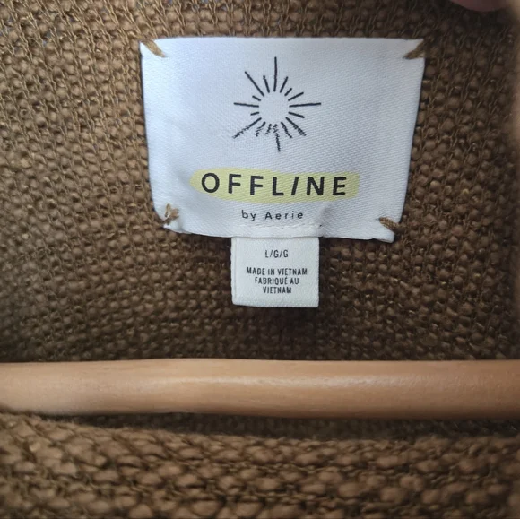OFFLINE by AERIE Light Brown Knit Sweater for Women - Picture 2 of 7